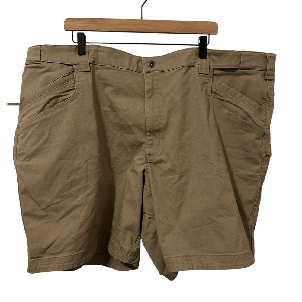 Duluth Trading Co Relaxed Fit Flex Fire Hose Cargo Shorts Mens Size 48 Khaki
